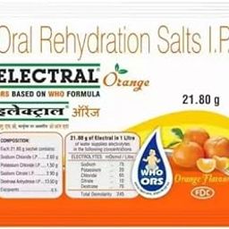 Electral ORS Orange Flavour Powder, 21.80g Sachets, Pack of 30-25