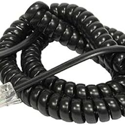 (Pack of 1) Telephone Handset Phone Replacement Coil Cord Curly Coil Line Cable Wire, Curly Coil Line Cable Wire 2 Meter Strected. (0.5 mtr Coil)-15