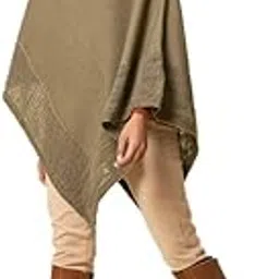 khaleej Women Hazelwood Cowl Neck Poncho (Dark Fawn_Free Size)-picture-37