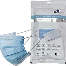 The Mask Lab - 3 Ply Disposable Mask/Respirator with Ear Loops ASTM F2100-11 (U.S.) Approved - Zipper Pouch Pack of 10-19