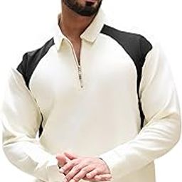 || Mens || Colorblock || Polo Neck || Full Sleeve || Cotton || T-Shirt-image-60