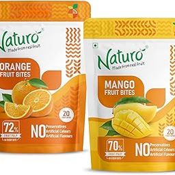 Naturo Fruit Bites Combo Pack – 20 Mango & 20 Orange Mini Bites | Fruity Snack Pouches |Pocket-Sized Treats-image-64