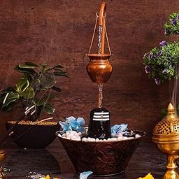Shiva Shivling Waterfall Fountain, Aromatic Mahadev Water Fountain, Lord Shiva Idol Shivling Incense Holder, Led Lights Home Decor, Temple, Office (17X9 Inch)-image-34