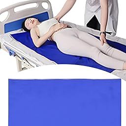 Slide Sheets for Moving Patients on Bed, Tubular Slide Sheet for Patient Transfer, Draw Sheet for Cars, Vehicles, Wheelchairs and Bed Transfers for Turning, Repositioning, Sliding, Blue, 75cm x 95cm-image-38