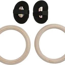 Generic MYSPOGA19022019 Other Wooden Adjustable Gymnastic Rings Pair with Straps, 16 x 20 (Multicolor)-picture-3