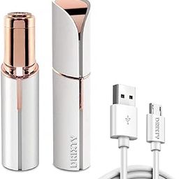 DRIZA Skincare Facial Hair Removal Machine for Women - Chin, Cheek, Eyebrow, Upper Lip Hair Remover for Women - Lipstick Shaped (USB Rechargable)(White)-23