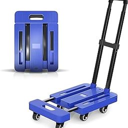 VishAl Smart MAll Foldable Luggage Trolley Cart 150KG Load with 6 Durable Wheels, Adjustable Telescopic Handle, Compact Heavy Duty Hand Truck for Travel, Office, Home, Warehouse, Delivery Use-image-47