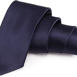 Modish Navy Blue Colored Microfiber Necktie for Men-image-15