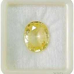 Yellow Sapphire Stone Original Certified Loose Precious Pukhraj Gemstone 7.25 Ratti-image-15