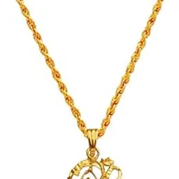 m men style Religious Jewelry Om Shree Ganesh Locket With Chain Gold Zinc, Metal Pendant Necklace Chain SPn2020831-picture-31