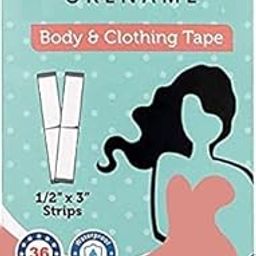 ORENAME Double Sided Tape for Fashion and Body Clothing & Body Strong and Clear Tape for All Skin Tones and Fabric Waterproof & Sweat proof Bra Tape Strips(36)-image-6