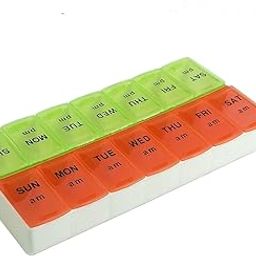 EZYFIT Pill Medicine Organizer Reminder Storage Box 14 Days or 2 Weeks | Plastic | Pack of 1-13