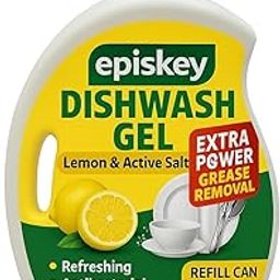 Episkey Dishwash Gel - Yellow Lemon & Active Salt | Lime Fragrance | Antibacterial | Tough Grease Removal | Gentle on Hands | Refill Can (2 Litre)-image-93