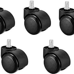 K25 Heavy Duty Office Chair Nylon Twin Wheels Tyres Caster Screw Type/Load capacity-150 kg (Pack of 5 Pieces, 50 mm)-image-96