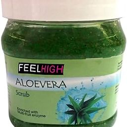FEELHIGH Aloe Vera Scrub For Face & Body (500 Ml) | All Skin |Cleanser Scrub For Deep Exfoliation | Dead Skin Remover Scrub | Dirt Removal | Blackhead Remover Scrub-image-17