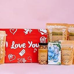 FOODCLOUD.IN Munchies - I LOVE YOU Gift Hamper - 7 Healthy & Nutrition Snacks | Traditional Indian Snacks | 100% Vegetarian | Homemade & Preservative Free (Pack of 7)-image-49
