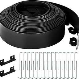 IOX GARDEN Landscape Edging Border 33 FT with 30 Spikes, 4" Tall No Dig Garden Edging Lawn Border, Garden Edging Border, Landscape Edging for Garden, Flower Beds, and Lawn-image-85