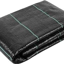 Singhal Premium Garden Weed Control Barrier Sheet Mat 2 Meter x 5 Meter, Landscape Fabric 110 GSM Heavy Duty Weed Block Gardening Mat for Gardens, Agriculture, Outdoor Projects (Black)-26