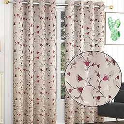 FRESH FROM LOOM opaque Curtains for Door 7 Feet Long|Door Window Curtain|Premium Polyester Weaved Parda|Latest Modern Parde for Living Room Bedroom|Home Office Screens|Eyelet Ring (Wine, 2pc)-image-75