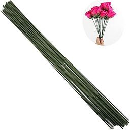Kosh Green Floral Stem Wire for Flower Making and Decoration - Hard Wire Tape for Art and Craft Arrangements (Set of 50)-image-49