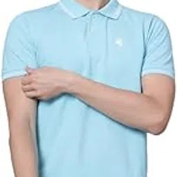 cantabil Men Cotton Blend Polo Neck Half Sleeve Solid T-Shirt (P_MTSH00188)-picture-20
