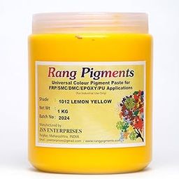 Rang Pigments I Pigment Paste For Epoxy Applications I Ideal For Epoxy Art l Shade RAL 1012 LEMON YELLOW 1 KG-image-82