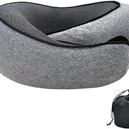Airplane Travel Pillow Plane Accessories Headrest for Office Train Traveling Gray-image-82