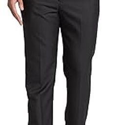Men's Polyester Blend Structure Pattern Smart Fit Flat Front Formal Trouser-picture-48