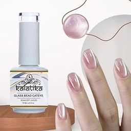 Kalatika Glass Bead Cateye Gel(Pink) – 15ml Magnetic Gel Nail Polish | Mirror Shine | UV LED Soak Off Nail Art Gel Polish (Magnet Free)-picture-18