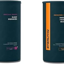Stealthy Sleep Gummies With Melatonin & Chamomile Extract & Immunity & Vitality Gummies (Blueberry + Orange)-image-61