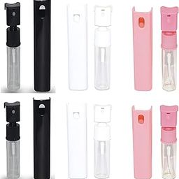 Hunky Dory 10ml Unique Multicolour Empty Refillable Glossy Glass Bottle with Spray Pump and Cap for For DIY Perfume, Essential Oils, Blends, Rose Water (Pack of 6)-image-66
