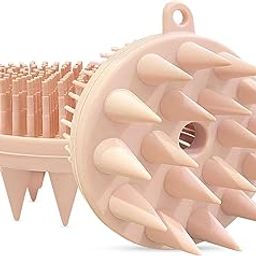 GLUN® 2 in 1 Exfoliating Body Brush, Dual Soft Bath and Shampoo Brush, Premium Silicone Loofah for Use in Shower, Head Scrubber Scalp Massager-8