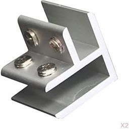 CALANDIS™ 2xAdjustable Glass Clamp Clip Glass Bracket Holder 8-12mm No Drill 90 Degree | Braces & Brackets | Nails Screws & Fasteners | Building & Hardware | Home Improvement-18