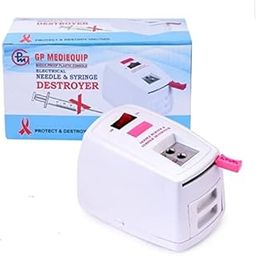 AKH69 Electric Needle Cutter & Syringe Destroyer [Shock Proof, Low Power Consumption], Electric Needle Cutter & Syringe Destroyer For Clinics/Hospitals/Labs Use (white)-picture-13