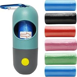 Amso Portable Diaper Disposal Bag Set (with LED Light and 7 Colorful Refill Rolls)-7