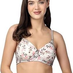 Women's Black Roses Print T-Shirt Bra Convertible Straps with Lightly Padded & Non-Wired Medium Coverage Bra-picture-34