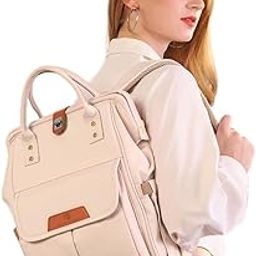 StarAndDaisy Baby Diaper Bag for Mothers/Moms Travel Maternity Backpack with Insulated Milk Bottle Pocket, Multi Compartments, Waterproof, Travel Friendly, Lightweight (Diaper Bag - Beige)-picture-19