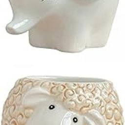 ATORSE 2PCS Cartoon Ceramic Plants Succulent Planter Desk Flower Pots-image-91