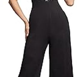 Women's Embellished Sweet-Heart Neck Sleeveless Side Pocketed Polyester Panelled Regular Jumpsuit-image-38
