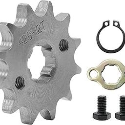 Saihisday 428 Chain Sprocket 12T 17mm Front Engine Sprocket Compatible with 50cc 70cc 110cc 125cc 140cc 160cc ATV Dirt Bike Quad TaoTao Roketa Sunl (12T, 17mm)-image-30