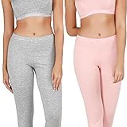 Womens Lycra Blend Thermal Deep Back Blouse Top and Pyjama Sets-image-62