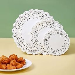 APSAMBR-300Pcs/Lot 90mm 115mm 140mm Round Lace Paper Doilies Vintage Coasters Placemat Craft Wedding Christmas Table Decoration (Colour : White ; Shape : Round)-21