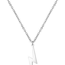 Lightning Pendant Necklace For Men Women Unisex Silver Silver Color Necklaces Bolt Thunder Flash Charm-image-73