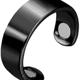 Tribhu Blood Sugar Control Ring, Adjustable Magnetic Therapy Ring for Blood Sugar Management, Black Colour, Pack Of 1 pcs-31