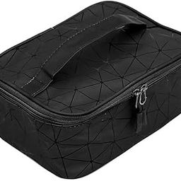 HOUSEHOLD CULTURE Multipurpose Cosmetic Travel Organizer Bag,Makeup Case Organizer Bag,Pouch,Toiletry Bag for Man & Women Travel - Black-image-70