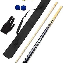 JBB Snooker & Pool Cue Stick Combo with Carry Cue Case, Glove, Tip and Chalks (Classy Black)-picture-31