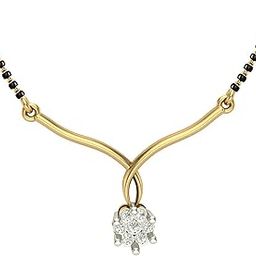 18K Yellow Gold Diamond Tanmaniya Mangalsutra for Women-picture-17