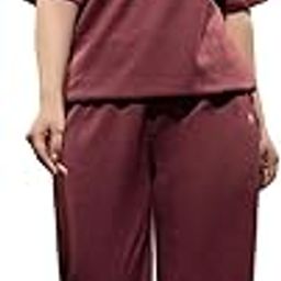 YHA Womens Casual Round Neck Tracksuit Summer Half Sleeve T-shirt Trackpant Co-ord Set-image-1