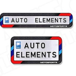 Auto Elements Bike Number Plate Frame Motorcycle Licance Plate Guard Protector in Tri Color Carbon Fiber Design (Front and Back Universal Size for Bikes)-19