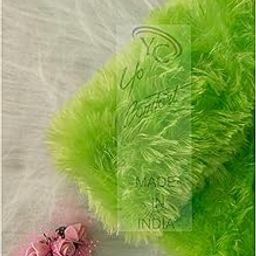 Yo Comfort Fur Fabric Unstitched Super Soft Cloth for Baby Photoshoot, Soft Toys Making, Art and Craft, Dress Material, Decoration etc. (30 x 30 Inches, Green), Solid-image-11